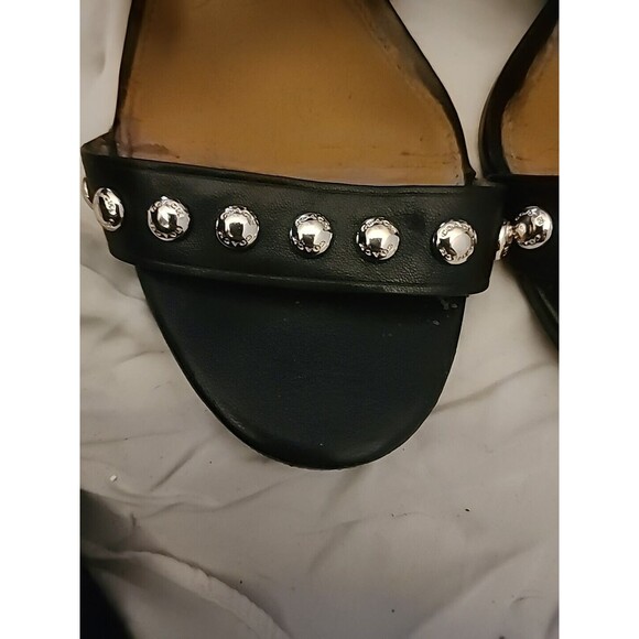 Coach Madison Heel Bead-Trim Leather Pump Black Size 7.5 B‎ - Picture 8 of 11